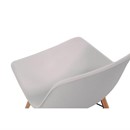 Chaise moulée PP avec structure métallique Arlo Bolero blanche (lot de 2)